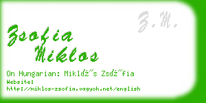 zsofia miklos business card