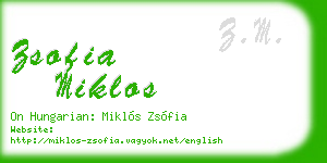 zsofia miklos business card